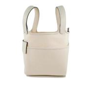 Pre-owned Canvas handbags Hermès Vintage , White , Dames