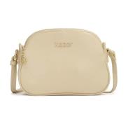 Minimalistische beige handtas met lange band Kazar , Beige , Dames