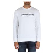 Katoen Modal Essential Sweatshirt Emporio Armani , White , Heren