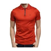 Rode Slim Fit Polo Shirt Emporio Armani , Orange , Heren