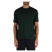 Velour Logo Katoenen T-shirt Emporio Armani , Green , Heren