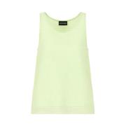 Wijdvallende Ottoman Gebreide Top Emporio Armani , Green , Dames