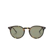 N.02 Ovale Zonnebril Tortoise Groen Oliver Peoples , Brown , Unisex