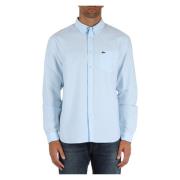 Regular Fit Katoenen Button Down Shirt Lacoste , Blue , Heren