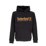 Vintage Zwarte Hoodie met 1973 Logo Timberland , Black , Heren