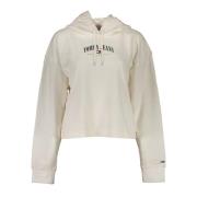 Witte Dameshoodie met Print en Borduursel Tommy Hilfiger , White , Dam...