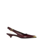 Bordeaux Krokodillenprint Hak Sandalen Etro , Red , Dames