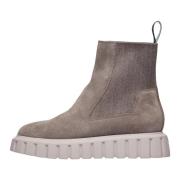 Suede ankle boots Grenelle Chelsea Voile Blanche , Gray , Dames