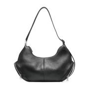 Zwarte Cargo Hobo Grote Schoudertas Osoi , Black , Dames