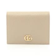 Pre-owned Leather wallets Gucci Vintage , Beige , Dames