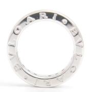 Pre-owned Metal rings Bvlgari Vintage , White , Dames