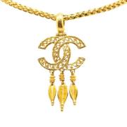 Pre-owned Metal chanel-jewelry Chanel Vintage , Yellow , Dames