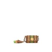 Raffia Kleine Handtas Maliparmi , Brown , Dames