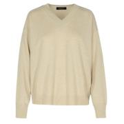 Elegante Sweaters Collectie Fabiana Filippi , Beige , Dames