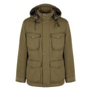 Capuchon Parka Jas Woolrich , Green , Heren