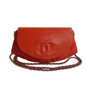 Pre-owned Leather chanel-bags Chanel Vintage , Red , Dames