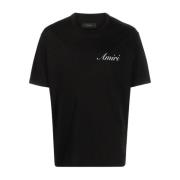 Zwarte T-shirt met Logo Print Amiri , Black , Heren