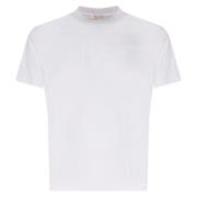 Witte Katoenen Logo T-shirt Italië Valentino Garavani , White , Heren