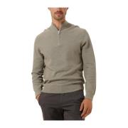 Groene Half Zip Pullover Sweater Profuomo , Green , Heren