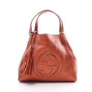 Pre-owned Leather gucci-bags Gucci Vintage , Orange , Dames