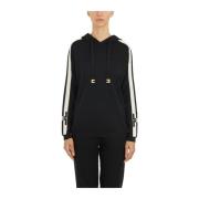 Viscose Hoodie Elisabetta Franchi , Black , Dames