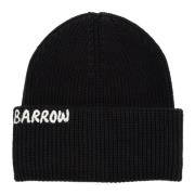 Effen Beanie met Logo Borduursels Barrow , Black , Heren