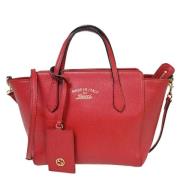 Pre-owned Leather gucci-bags Gucci Vintage , Red , Dames