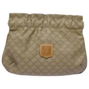 Pre-owned Canvas clutches Celine Vintage , Beige , Dames