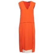 Pre-owned Fabric dresses Fendi Vintage , Orange , Dames