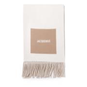 Beige Wol Fringed Sjaal Jacquemus , Beige , Unisex