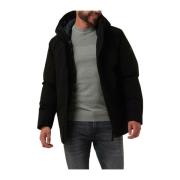 Heren Parka Jas Zwart Elvine , Black , Heren