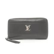 Pre-owned Leather wallets Louis Vuitton Vintage , Black , Dames