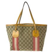 Pre-owned Canvas gucci-bags Gucci Vintage , Beige , Dames