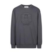 Moderne antraciet sweatshirt met borduursel Iceberg , Gray , Heren