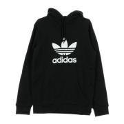 Zwarte Trefoil Hoodie voor Mannen Adidas , Black , Heren