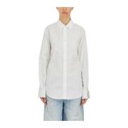 Slim Fit Katoenen Overhemd Dsquared2 , White , Dames