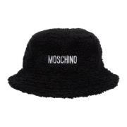 Eenvoudige Logo Geborduurde Hoed Moschino , Black , Dames