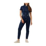 Blauwe Jumpsuit Ch4253 Tommy Jeans , Blue , Dames