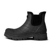 Croco Waterdichte Rubberlaars Woden , Black , Dames