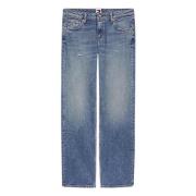 Distressed Denim Straight Jeans Tommy Hilfiger , Blue , Dames