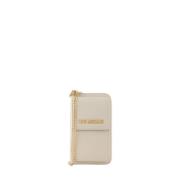 Dames Telefoonportemonnee met Muntvak Love Moschino , Beige , Dames