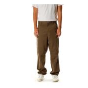 Klassieke Twill Broek Carhartt Wip , Brown , Heren