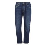 Blauwe Denim Jeans Aw24 Brunello Cucinelli , Blue , Heren