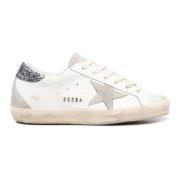 Witte Sneakers met Grijze Ster Golden Goose , White , Dames