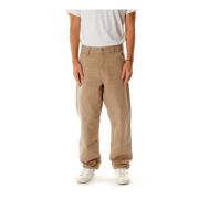 Canvas Loose Fit Kniebroek Carhartt Wip , Brown , Heren