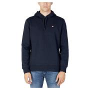 Blauwe Hoodie Herfst/Winter Mannen Napapijri , Blue , Heren