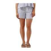 Gestreepte Shorts voor Stijlvolle Zomerdagen Neo Noir , Blue , Dames