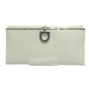 Pre-owned Leather wallets Salvatore Ferragamo Pre-owned , White , Dame...