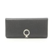 Pre-owned Leather wallets Bvlgari Vintage , Black , Dames