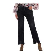 Zwarte Straight Leg Jeans voor Vrouwen IRO , Black , Dames